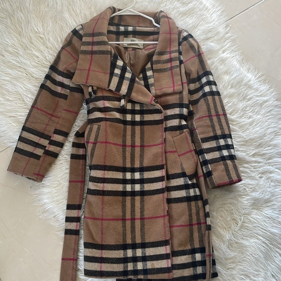Burberry Nova Check Trench Coat Jackets & Coats